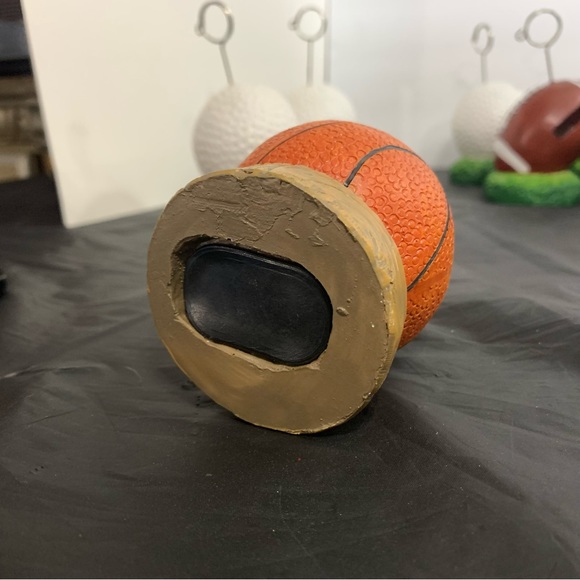 Mini Sports Basketball Coin Bank and Picture Holder Handmade Basketball … - Picture 3 of 7